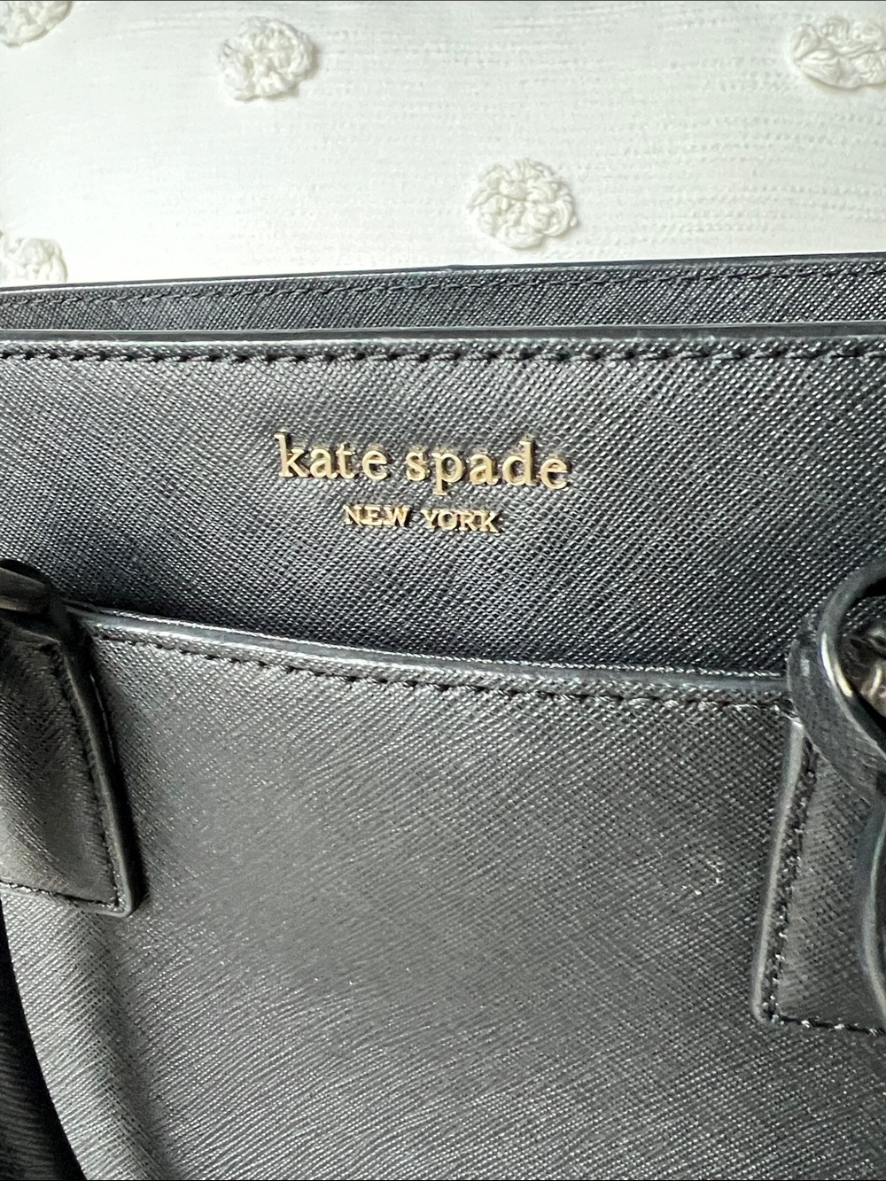 kate spade black saffiano leather satchel - Picture 6 of 14